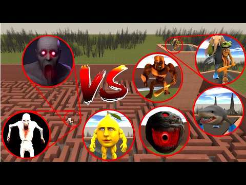 WHO WILL WIN? HUGGY WUGGY vs SIREN HEAD vs HULK vs HOUSE HEAD VS CHOO CHOO– GMod Monster Battle!