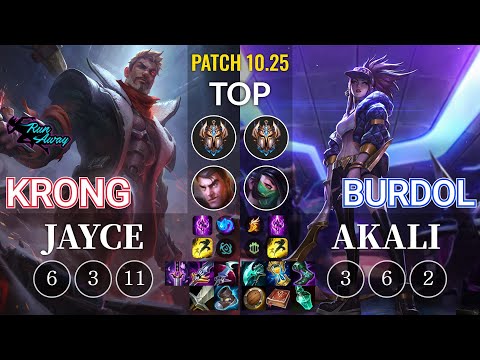 RNW KronG Jayce vs Burdol Akali Top - KR Patch 10.25