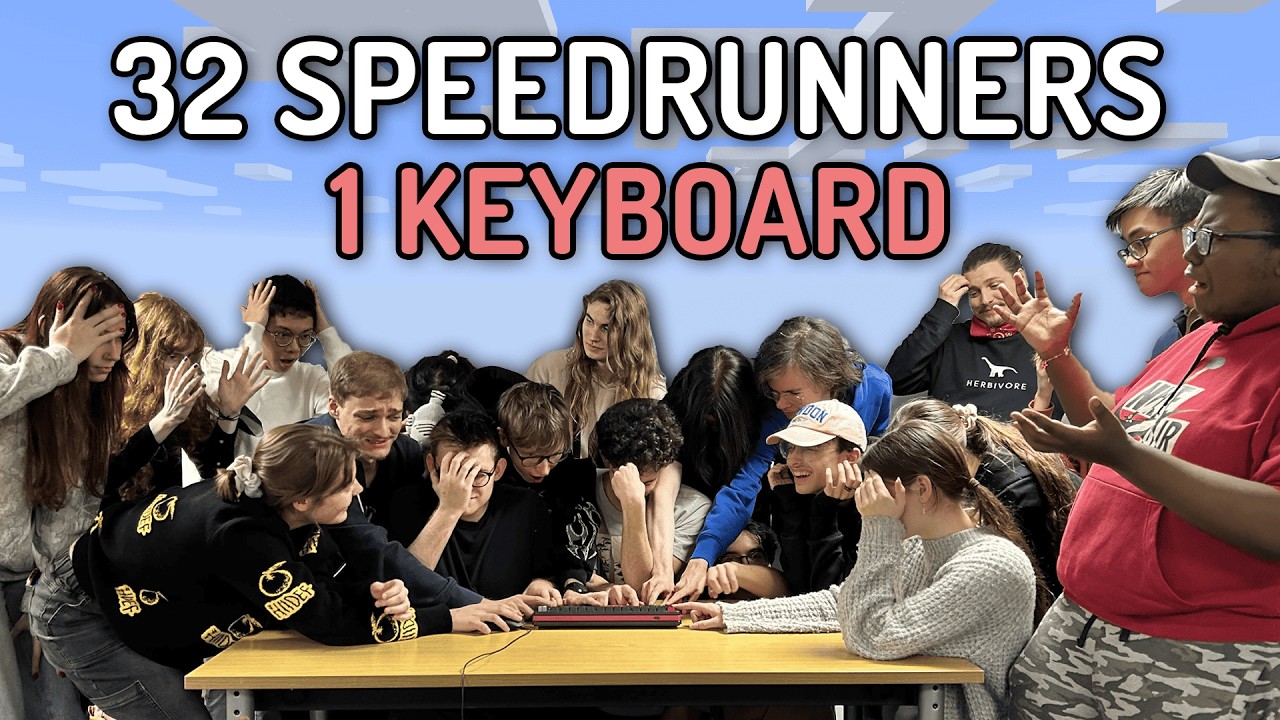 Speedrunning Minecraft, but we each control 1 button