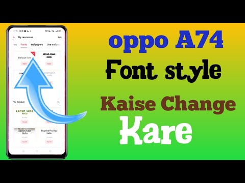 How To Chenge Font Style In Oppo A74 Phone//Oppo A74 Main Font Style Kaise Chenge Kare