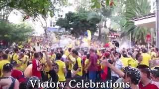preview picture of video 'Crazy Fans Parque Lleras, Medellin: Colombia beats Uruguay & Moves to World Cup Quarter Finals'