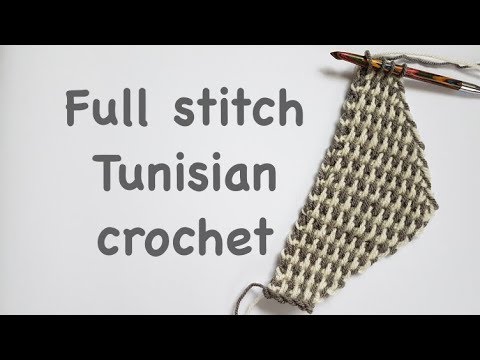 Full Stitch Tunisian Crochet Tutorial Increase And Decrease