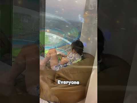 From her apartment, she can watch the World Cup matches
