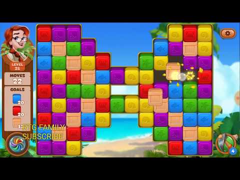 Lost island match 3 blast adventure level 21 MYSTERY ISLAND HD 1080P