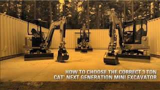 3 Ton Cat® Next Generation Mini Excavator