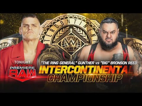 Gunther Vs Bronson Reed Campeonato Intercontinental - WWE Raw 16/10/2023 (En Español)