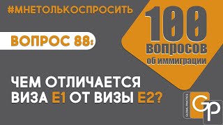 Вопрос 88: Чем отличается виза Е1 от визы Е2