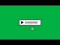 Simple black and white subscribe button green screen
