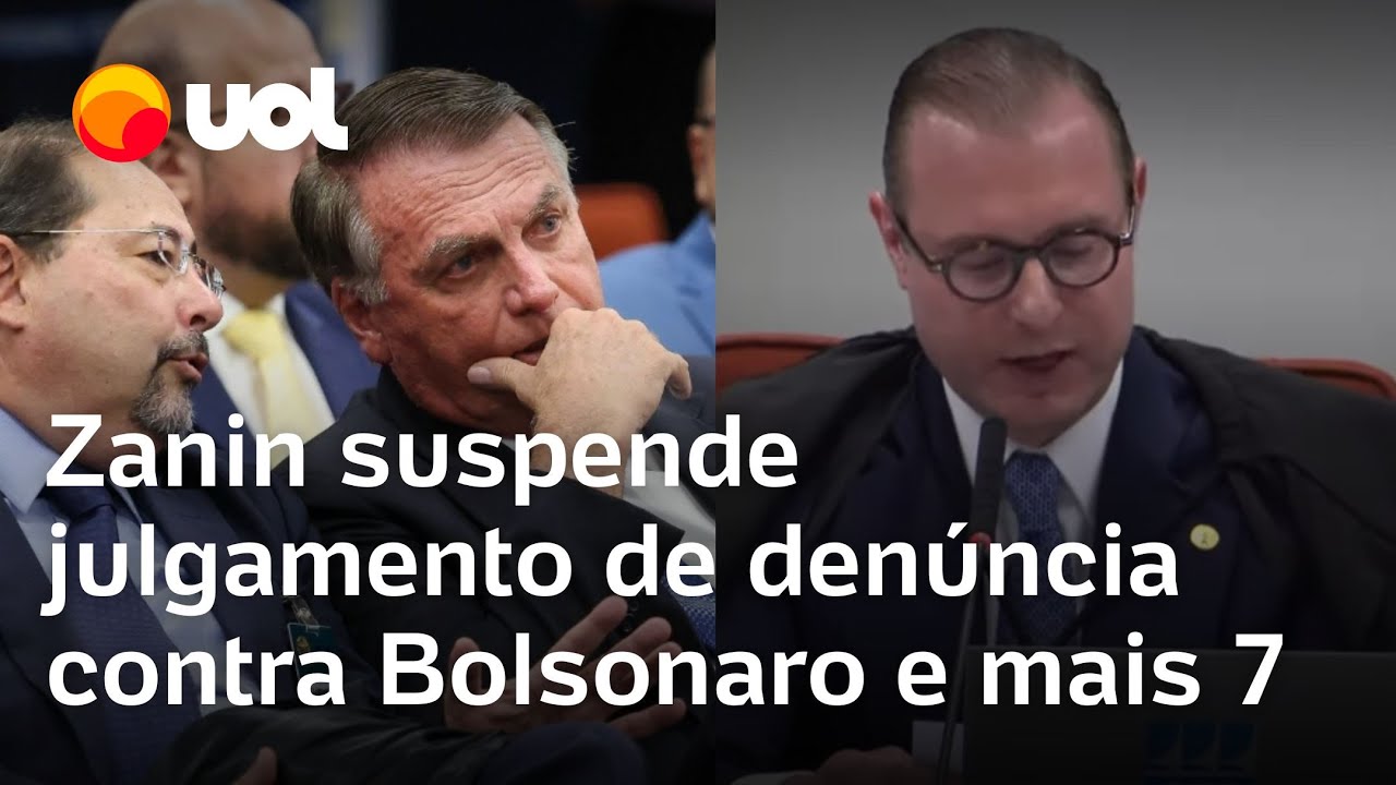 Julgamento do STF sobre denúncia contra Bolsonaro é suspenso; ministros votarão amanhã
