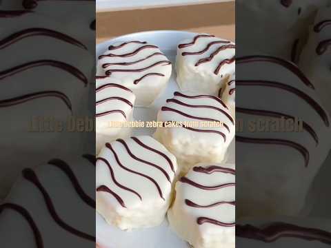 Zebra Cakes from Scratch 🍰😋 Tap my linked video for the full recipe! #ZebraCakes #LittleDebbie