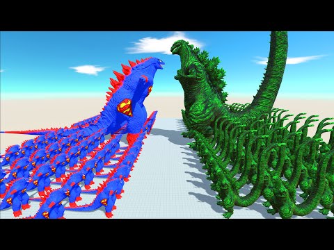 Dark Monster War - Team Super Godzilla 2014 Vs Team Shin Godzilla Green x KONG - Gojira - ARBS
