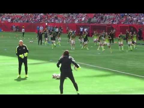 Hope Solo warm up / WWC 2015 USWNt vs Nigeria