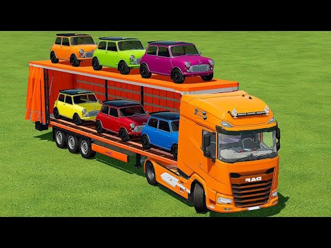 TRANSPORTING COWS WITH COLORED ISEKI TRACTORS & MAN TRUCKS - Farming Simulator 22