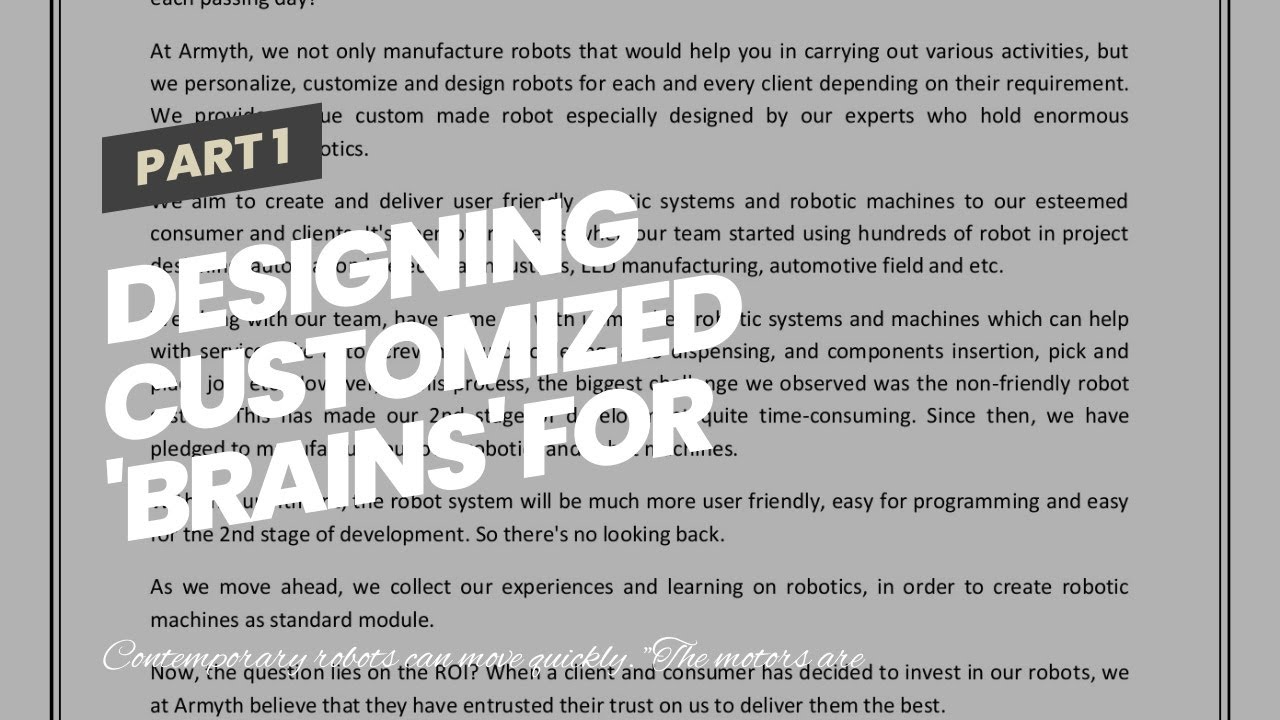 Designing customized 'brains' for robots