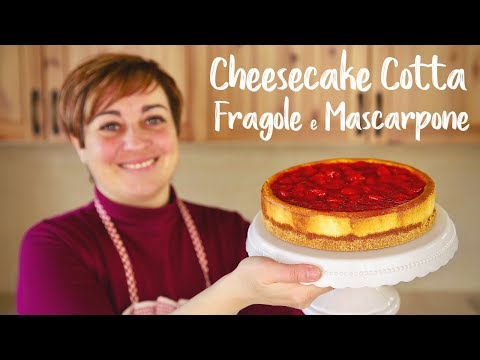 CHEESECAKE COTTA ALLE FRAGOLE  E MASCARPONE Ricetta Facile - FATTO IN CASA DA BENEDETTA