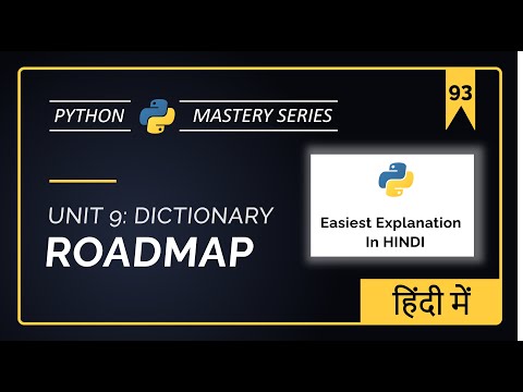 Python Dictionary Roadmap Unit 9 Python For Beginners