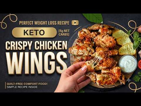 Crispy Keto Chicken Wings Recipe | Low Carb & Guilt-Free Comfort #EasyKetoRecipes #WeightLossRecipes