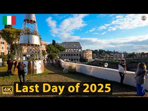 31 December 2025 | My Last Rome Walk of the Year | Termini to Colosseum | 4K