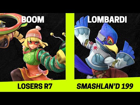 SmashLAN'd 199 Losers R7 - Boom (Min Min) vs Lombardi (Falco) - SSBU Tournament