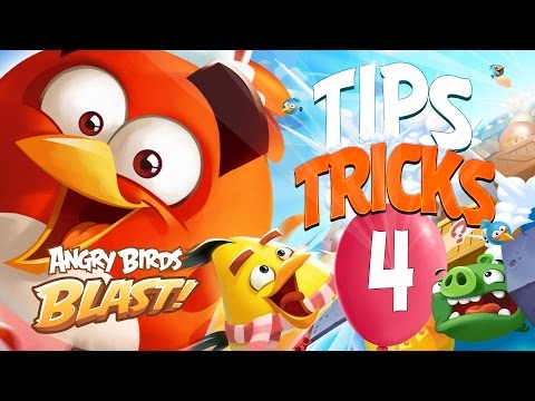 Angry Birds Blast Tips and Tricks Part 4 - Power Ups - Slingshot + Vertical Rocket