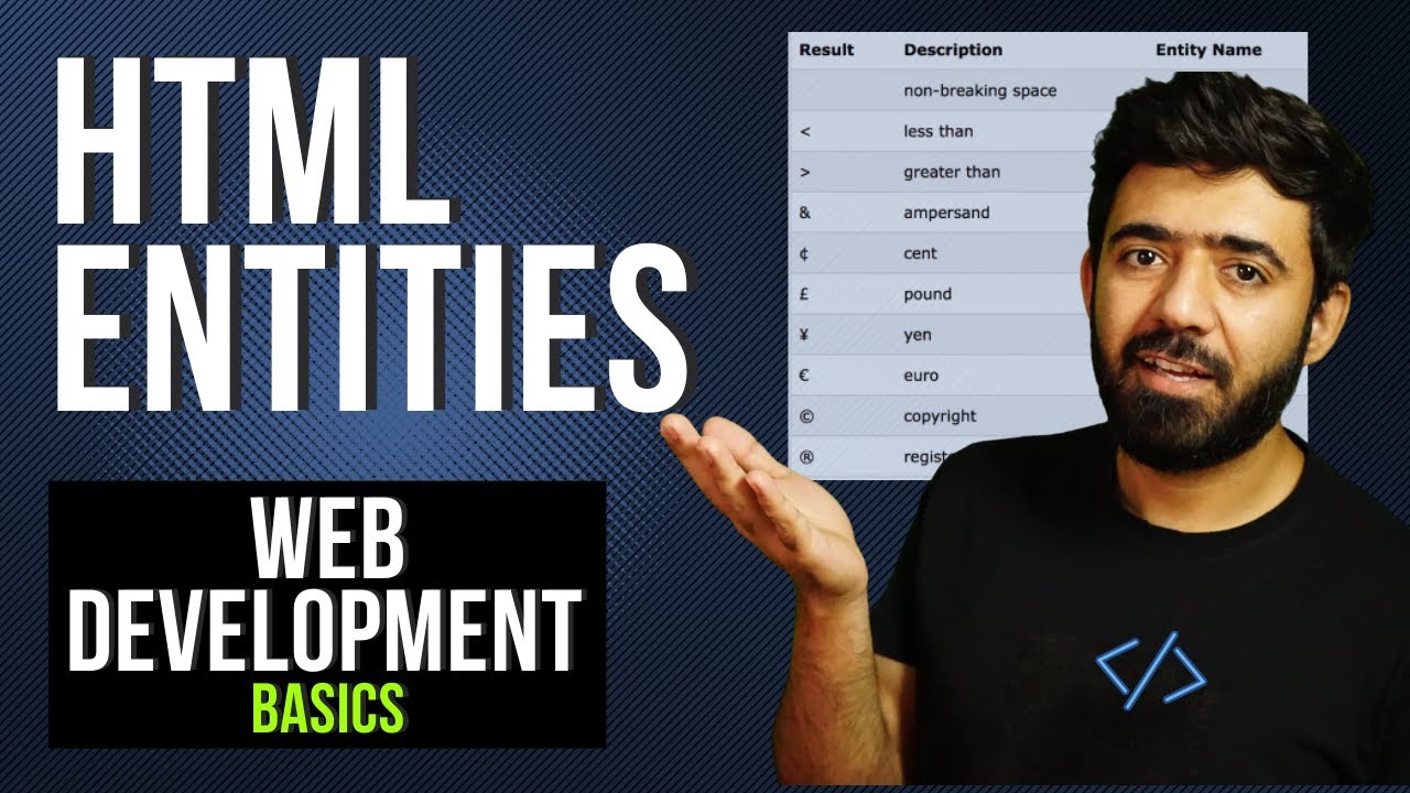 HTML Entities  | Web Development Basics Course