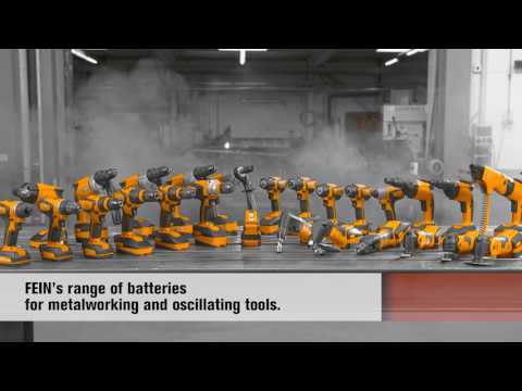 FEIN’s range of batteries for metalworking and oscillating tools.