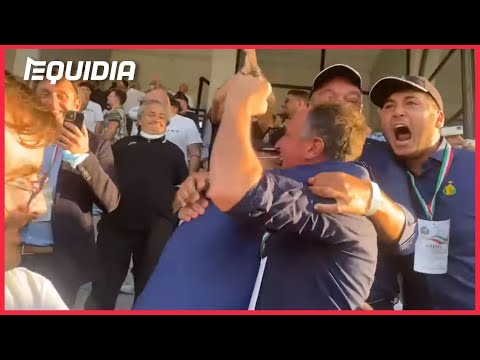 LA JOIE DE SÉBASTIEN GUARATO POUR LA VICTOIRE DE FACE TIME BOURBON | Prix de la Loterie de Naples