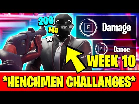 HOW TO DEAL DAMAGE TO HENCHMEN WHILE DISGUISED & ALL HENCHMAN WEEK 10 CHALLENGE LOCATIONS (Fortnite)