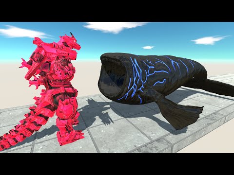 Mecha Godzilla Kiryu Red Vs All Team Monster Bloop Death run -Animal Revolt Battle Simulator