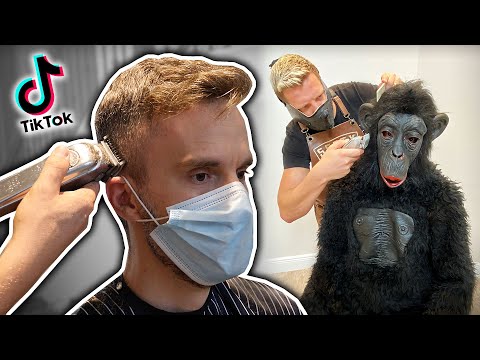 BRANCOALA vira um GORILA no TIK TOK cortando o cabelo