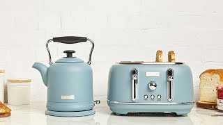 Highclere Poole Blue 4-Slice Retro Toaster
