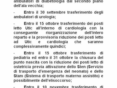 OSPEDALE SULMONA - CRONOPROGRAMMA ASL