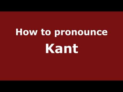 How to pronounce Kant