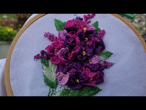 EASY 3D EMBROIDERY AND EASY TUTORIALS #handbroidery #embroidery #3dembroidery #flowers 
