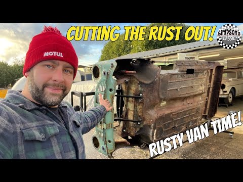 LETS GET STARTED ON THE RUST REPAIRS! Classic Mini Van Restoration