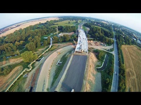 Paragliding - Silnice I/37 Hradubická - stavba rozšíření [GoPro HD]