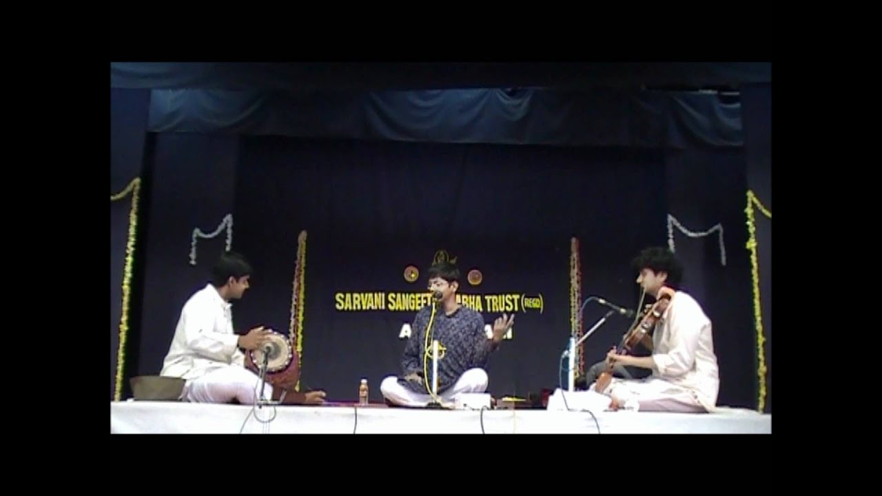 S Adithyanarayanan Singing Entha Vedu Kontu Raghava Ragam Saraswati Manohari