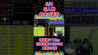 鈴木叶選手 プロ入り初！1号3ランHR！ヤクルトスワローズ×読売ジャイアンツ 5 4