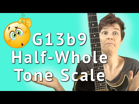 II V I Lines using Half Tone Whole Tone Scale & 13b9 Chord
