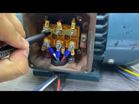 STAR - DELTA connection of the TERMINALS of a three-phase motor