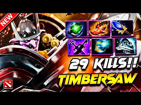 Dota 2 TIMBERSAW Gameplay | ( x29 Kills!! ) Timbersaw DOTA 2 Carry Build Pro Gameplay Guide 7.39