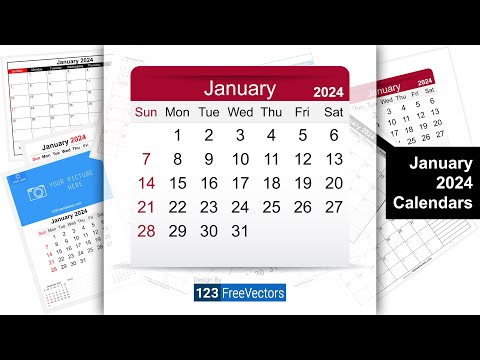 January 2024 Calendar | 123FreeVectors
