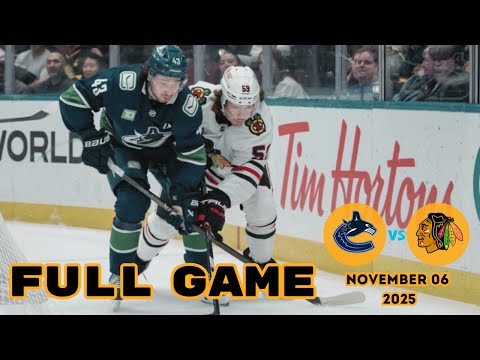 NHL Full Game | Vancouver Canucks vs Chicago Blackhawks | November 6, 2025