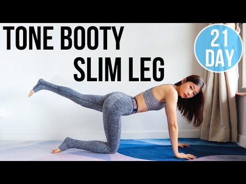20 MIN SLIM LEG & TONE BOOTY (+ Get Rid of Cellulite) | 21-Day Lower Body Transform Program