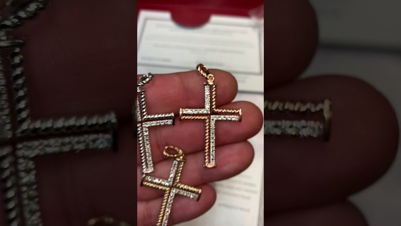 TraxNYC Review: 14k VS Diamond Rope Cross Pendant #65304