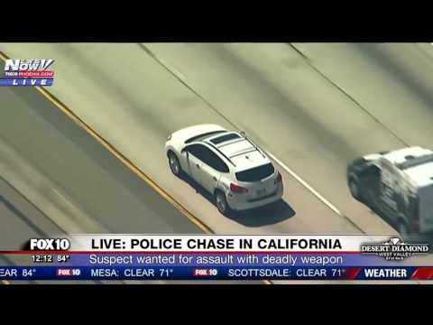 BIZARRE ENDING  Armed Road Rage Suspect Leads Police on Chase Through Los Angeles County FNN