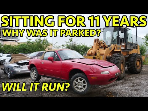 JUNKYARD ARRIVAL! Will This '94 Miata RUN After Being Parked For 11 Years? Possibly Abandoned!?