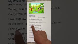 Learn English reading || part 35| My Weekend | #myweekend #weekendvibes #englishlearning #english