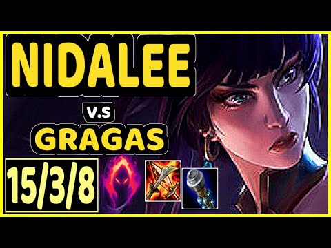 CINKROF (NIDALEE) vs GRAGAS - 15/3/8 KDA JUNGLE GAMEPLAY - EUW Ranked GRANDMASTER