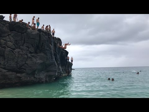 Girl tries to do a front flip, but belly flops